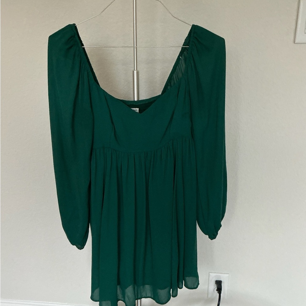 Abercrombie & Fitch Long Sleeve Green Dress